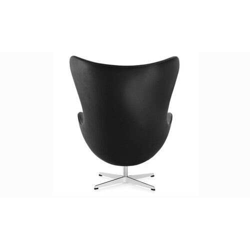 Egg Chair mit schwarzem Leder