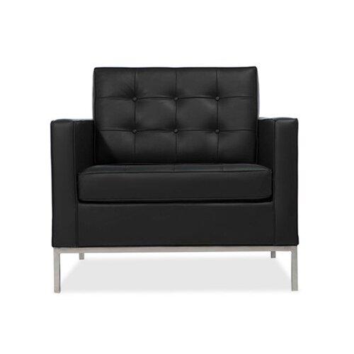 Florence Sofa Petite Sessel mit schwarzem Leder