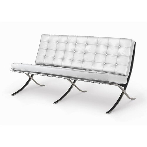 Barcelona Sofa Zweisitzer in Wei