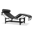 Chaiselongue LC7 mit schwarzem Leder